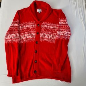 XXL Men's Cardigan - Old Navy - Holiday Sweater - Red